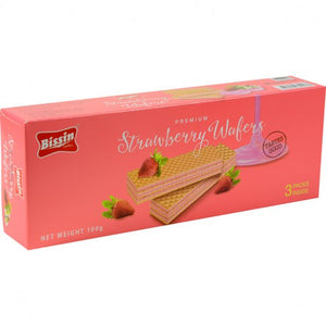 Bissin Strawberry Wafers 100g